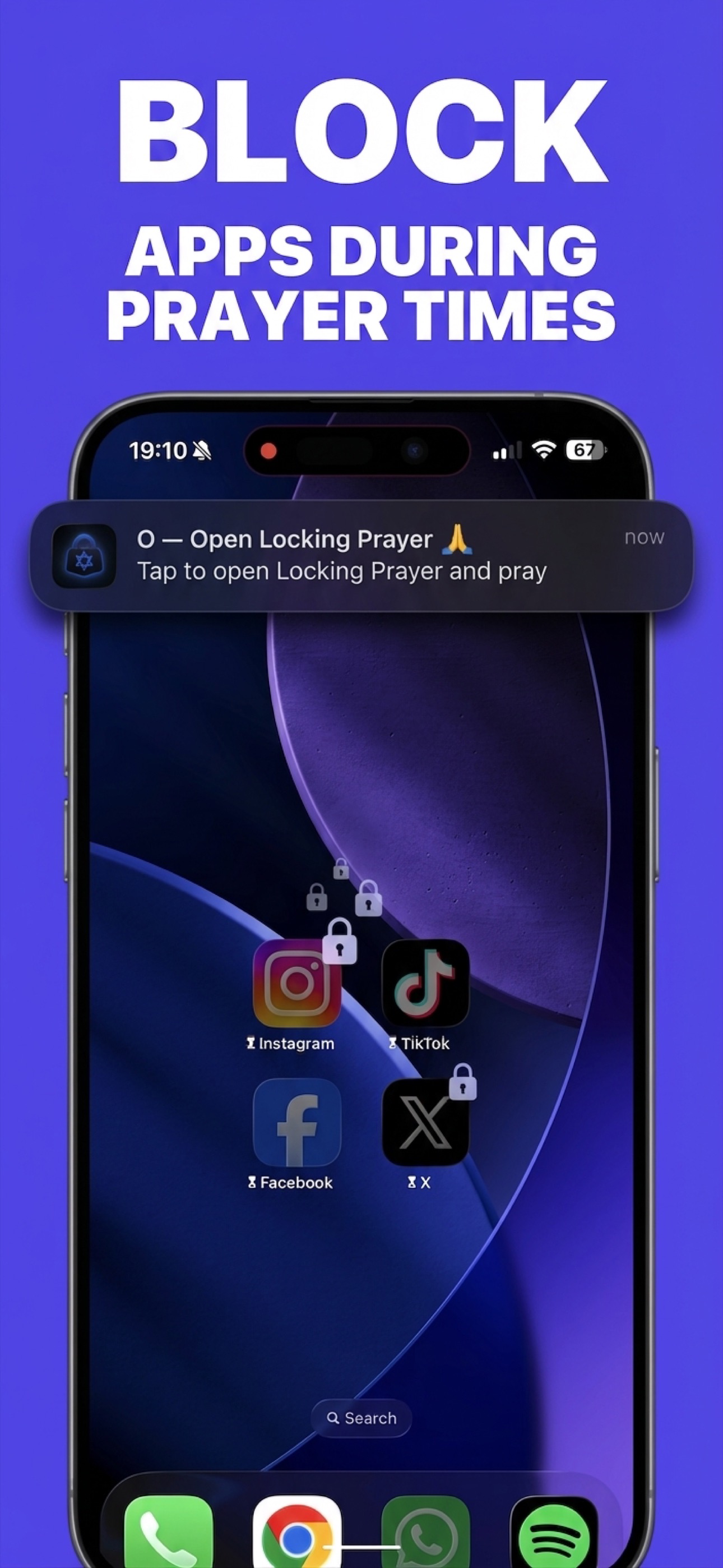 Schedule lock windows for distracting apps